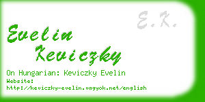 evelin keviczky business card